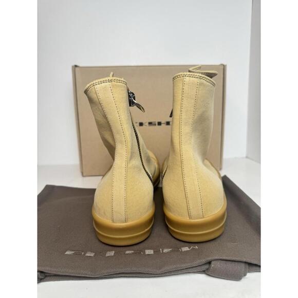 Rick Owens DRKSHDW Ramones Mustard High Top Sneakers Size 47 New w/ Box - Picture 4 of 8